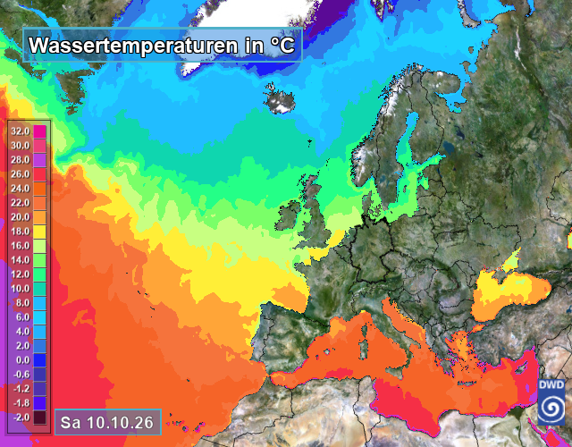 Wassertemperaturen
